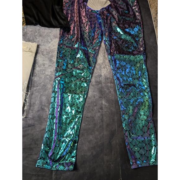 Seeing Red Mermaid Mafia Mens M Funny King Triton Atlantis Halloween Costume - Picture 4 of 12